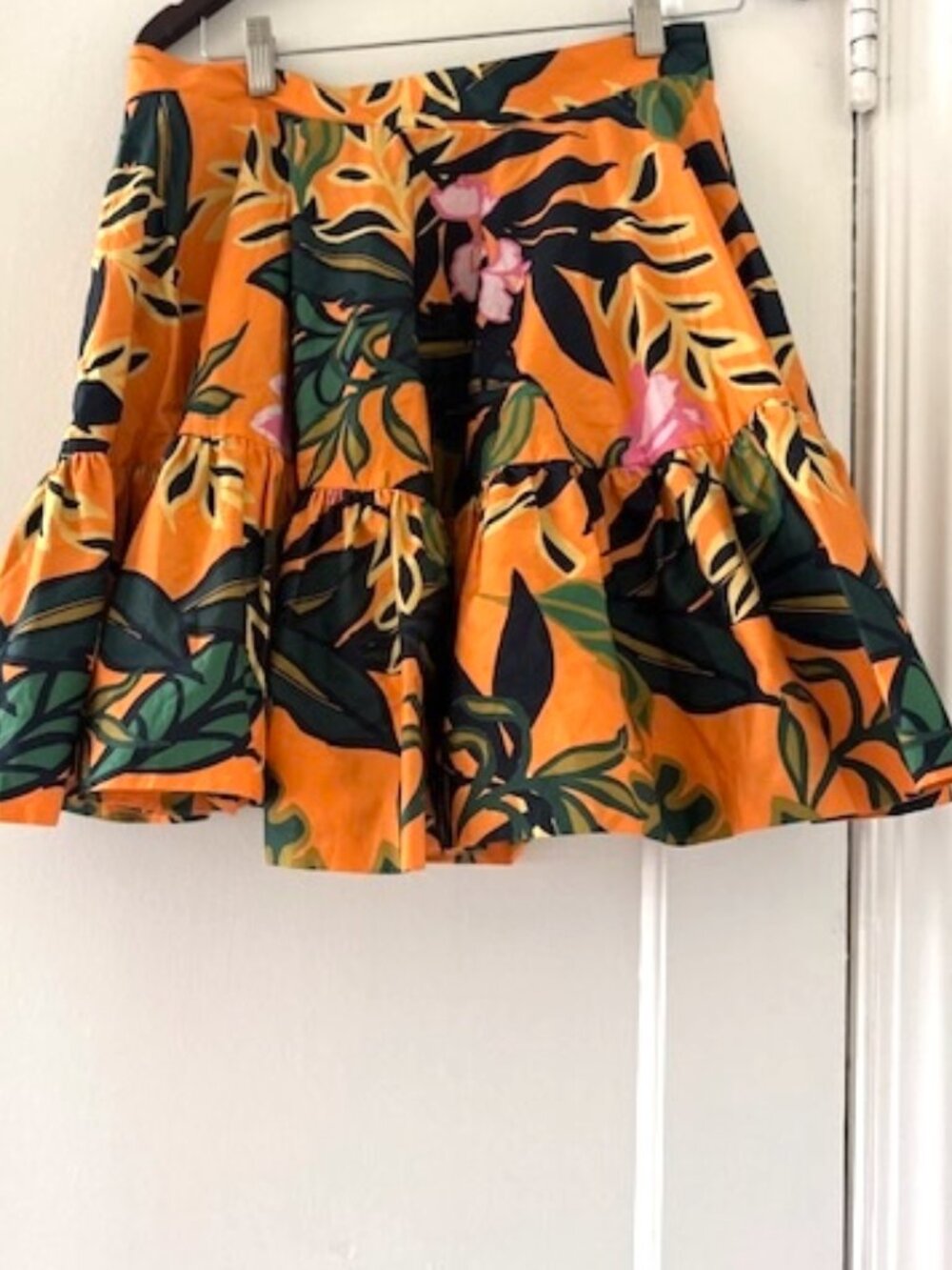 Set H&M Leaf Palm Cotton Top & Skirt Colorful Tropical - Picture 5 of 16